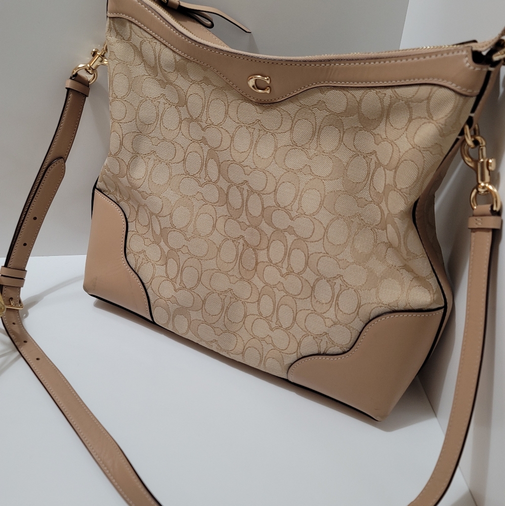 Coach "Evie" Hobo Shoulder Bag Beechwood - Picture 2 of 10